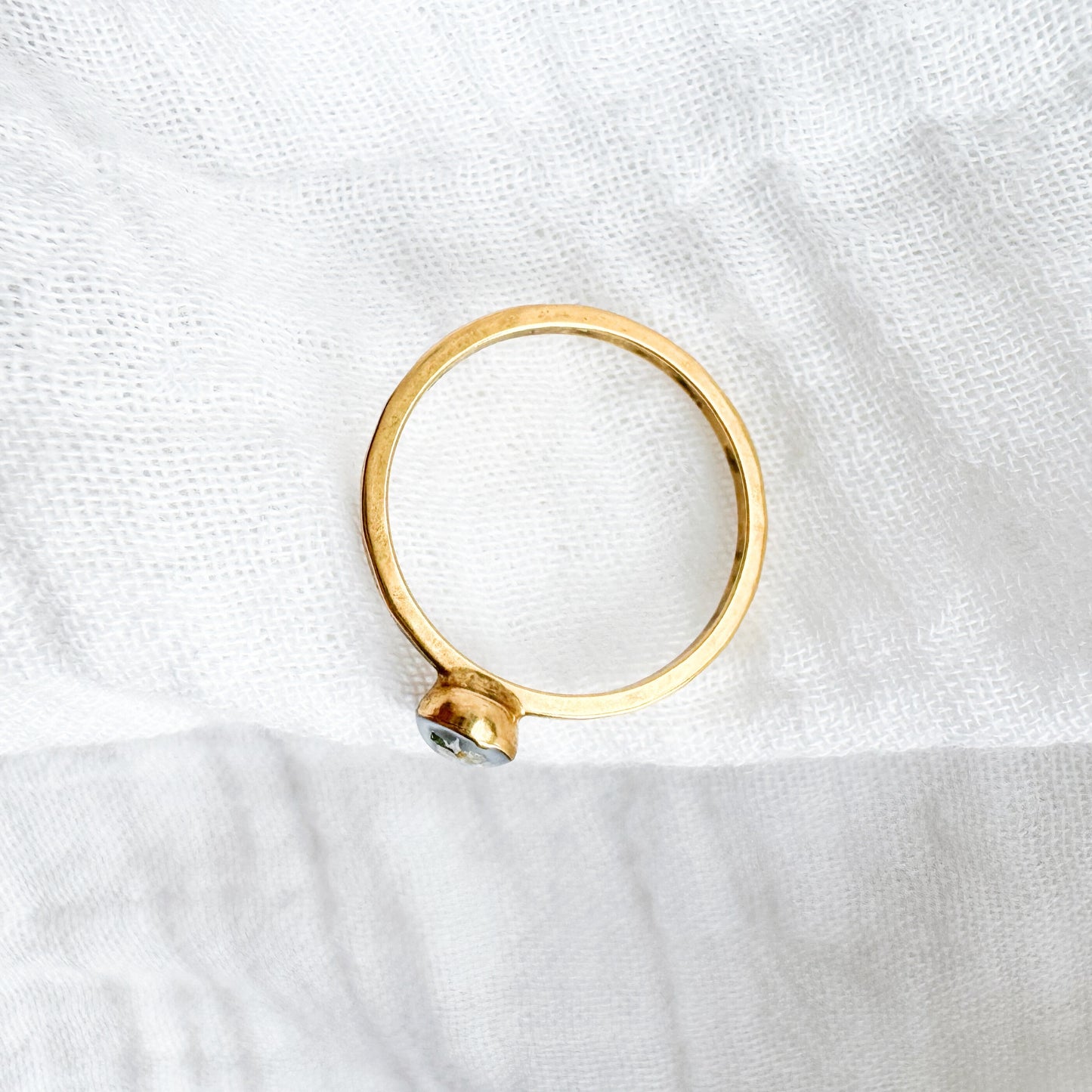 *Custom* Something Blue Pressed Flower Ring | Gold or Silver