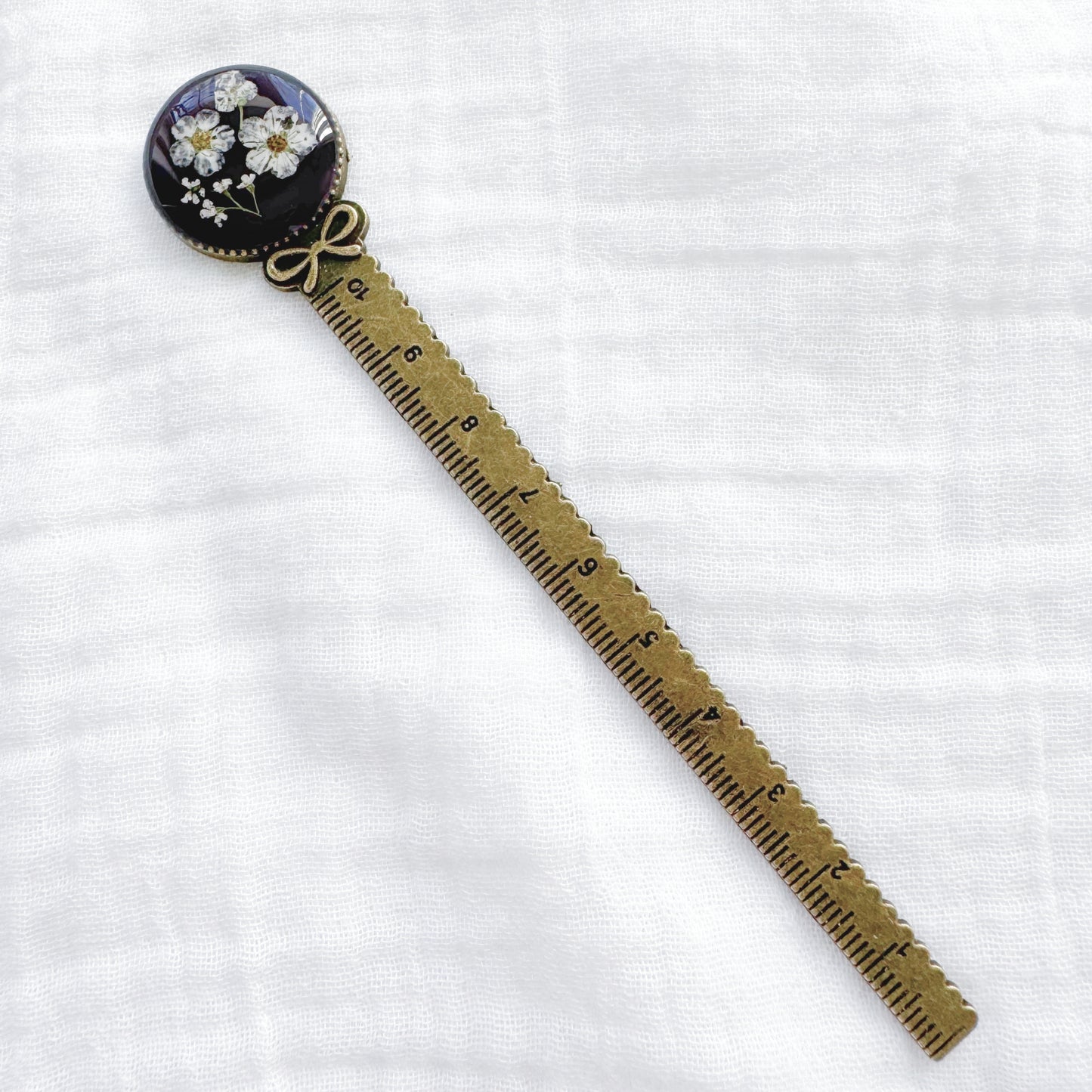 Catherine Pressed Flower Bookmark | Bronze