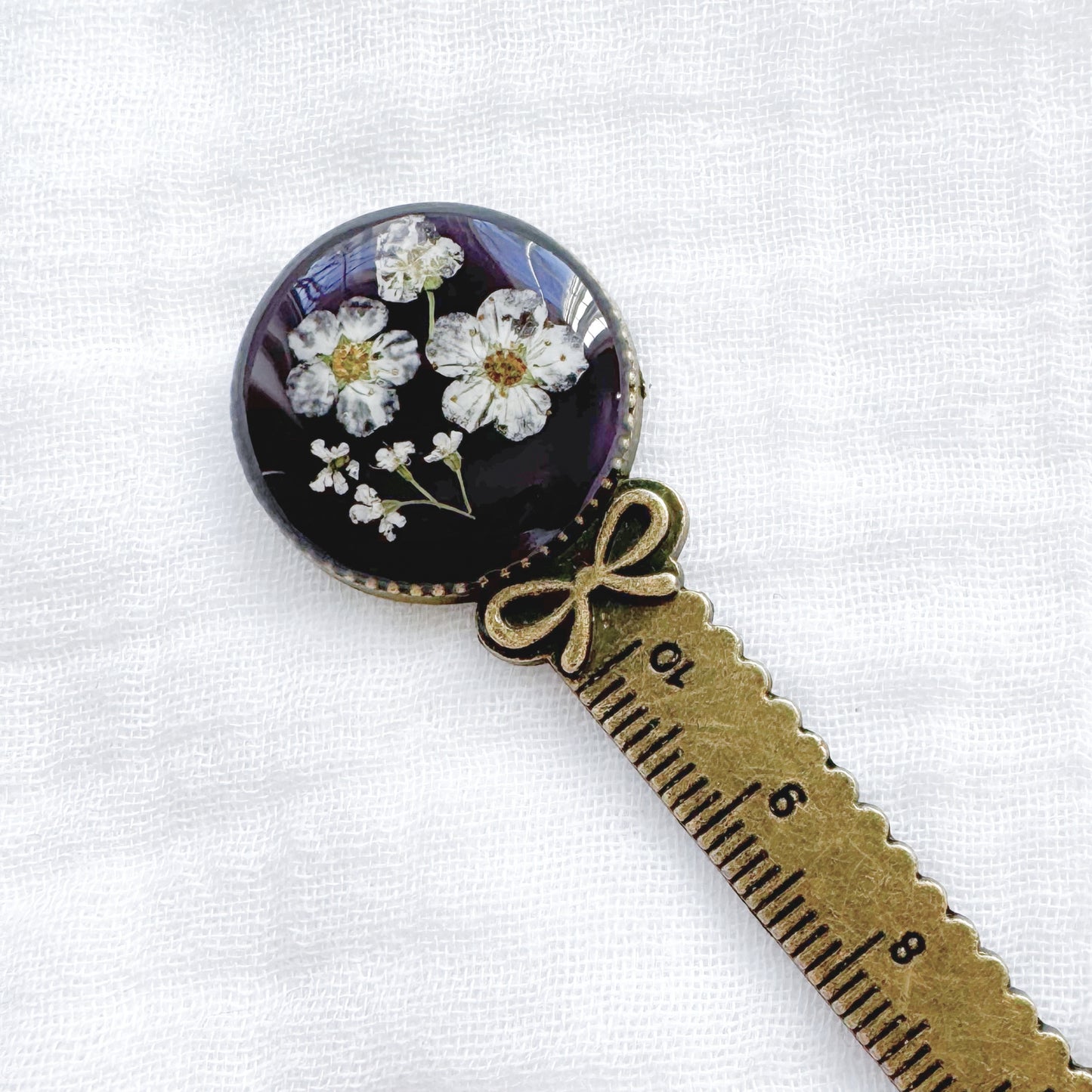 Catherine Pressed Flower Bookmark | Bronze