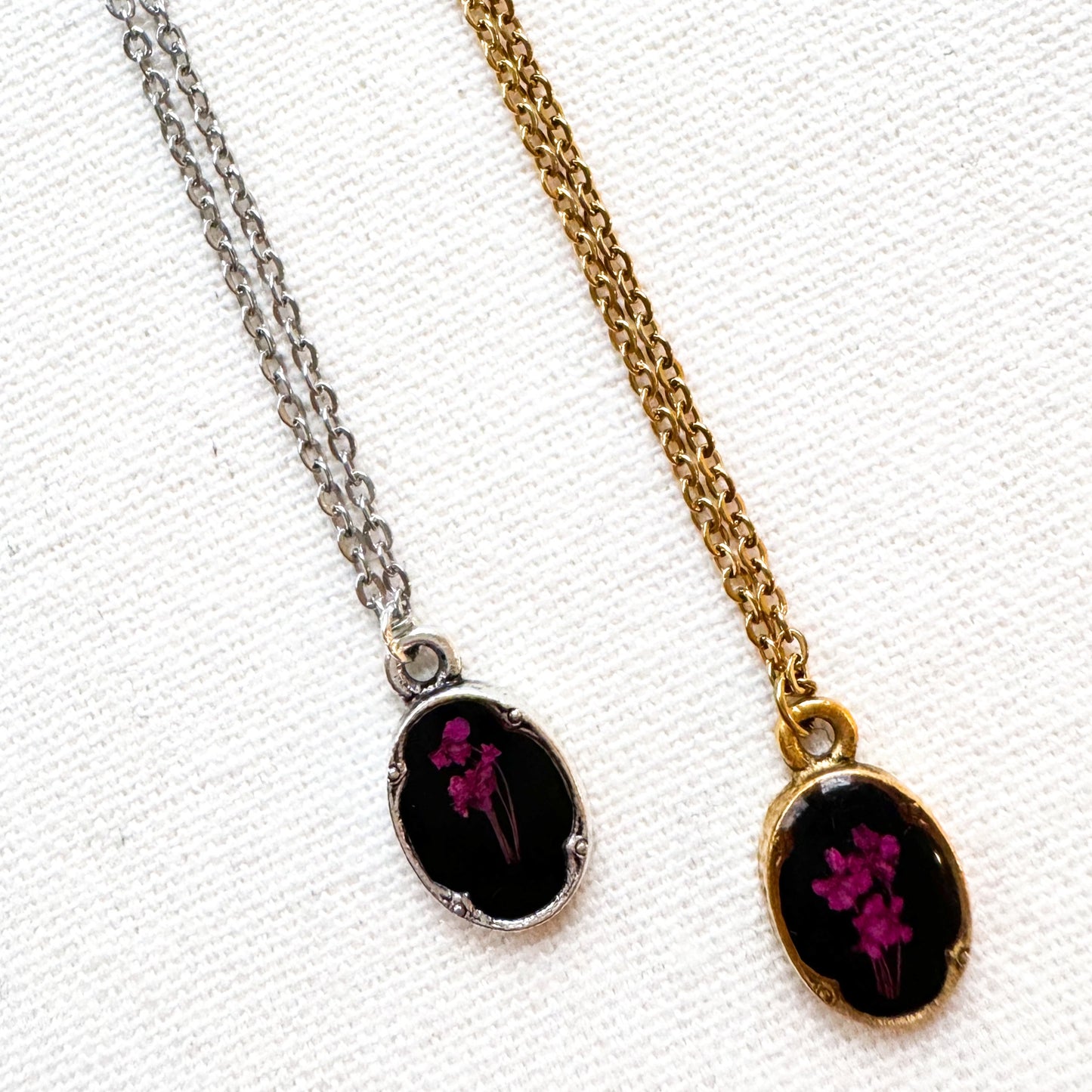 Charlotte Pressed Flower Necklace | Gold