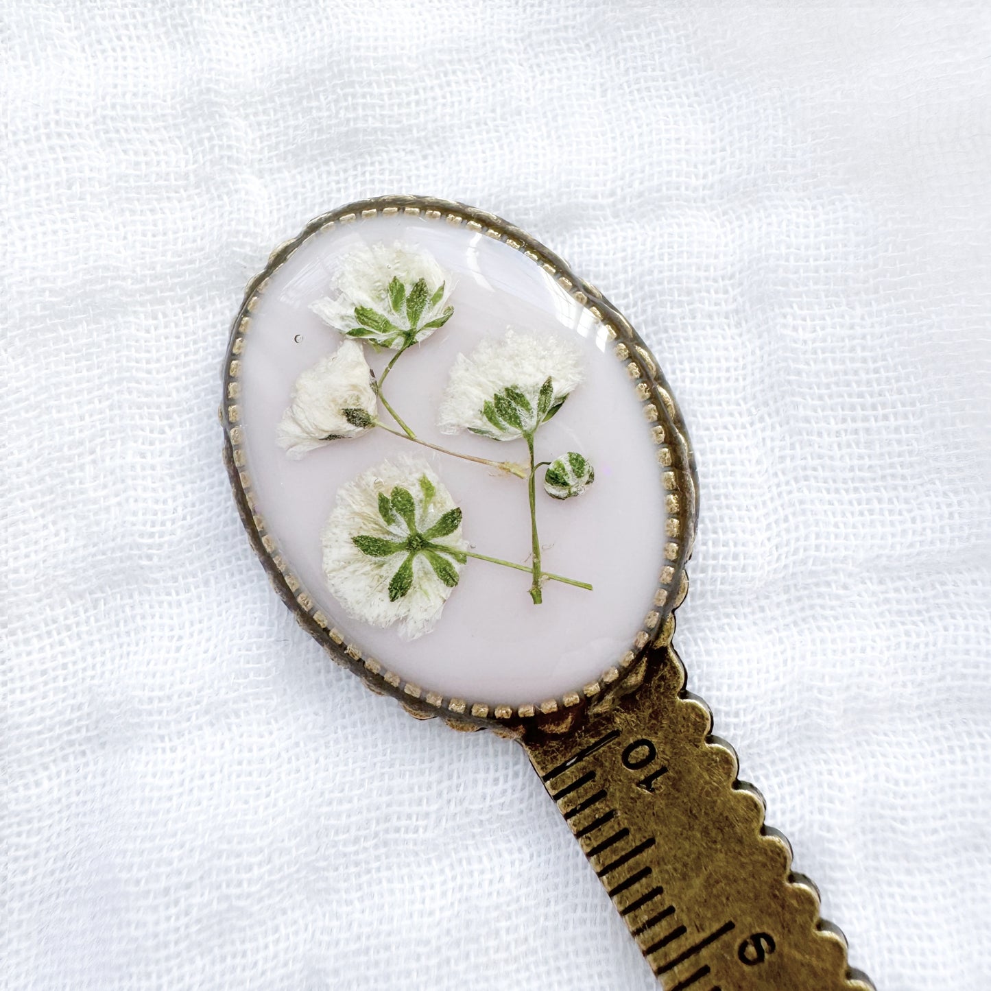 Claudia Pressed Flower Bookmark | Bronze