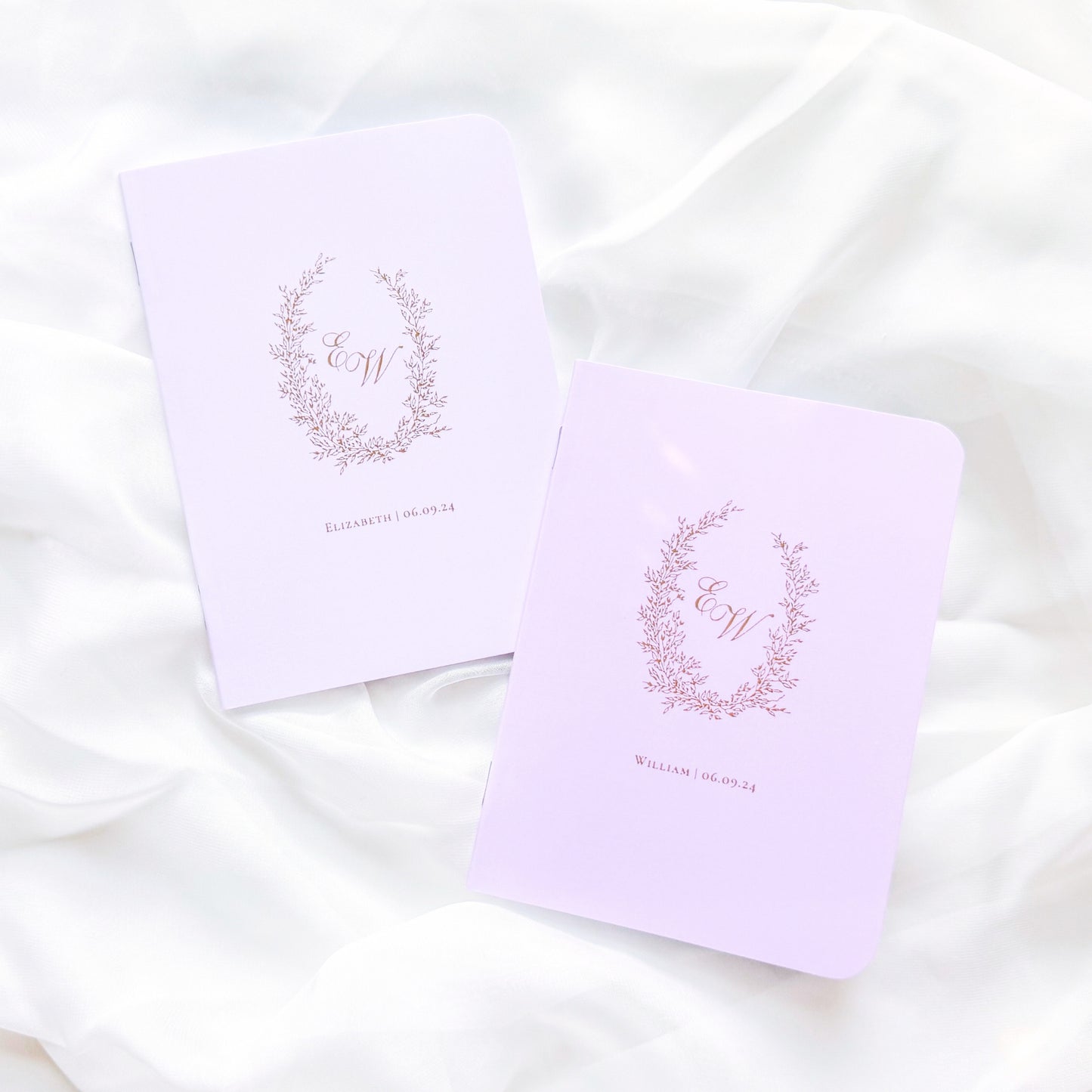 Wedding Vow Books | Custom Laurel Wreath