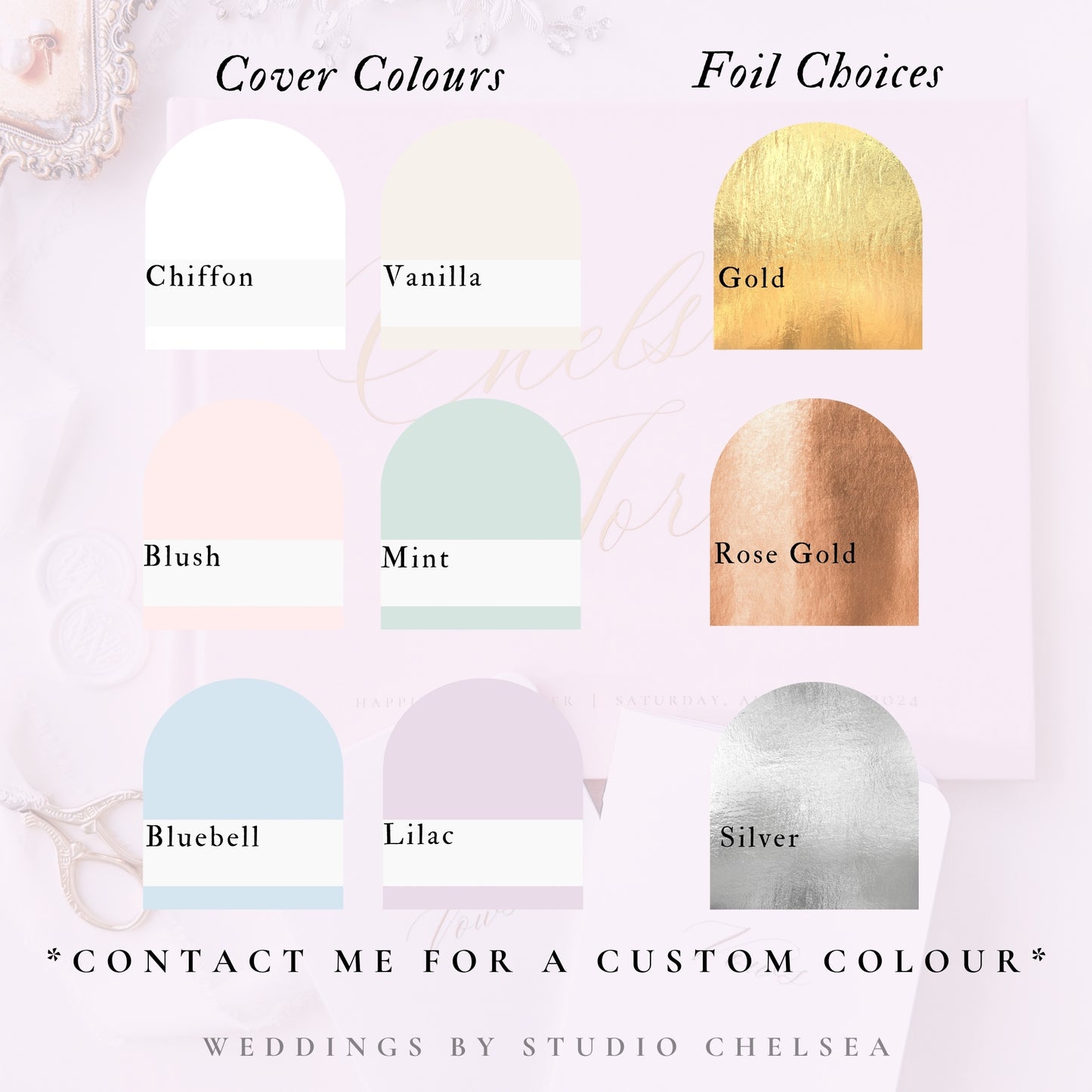Wedding Guest Book | Custom Foil Embossed Guestbook