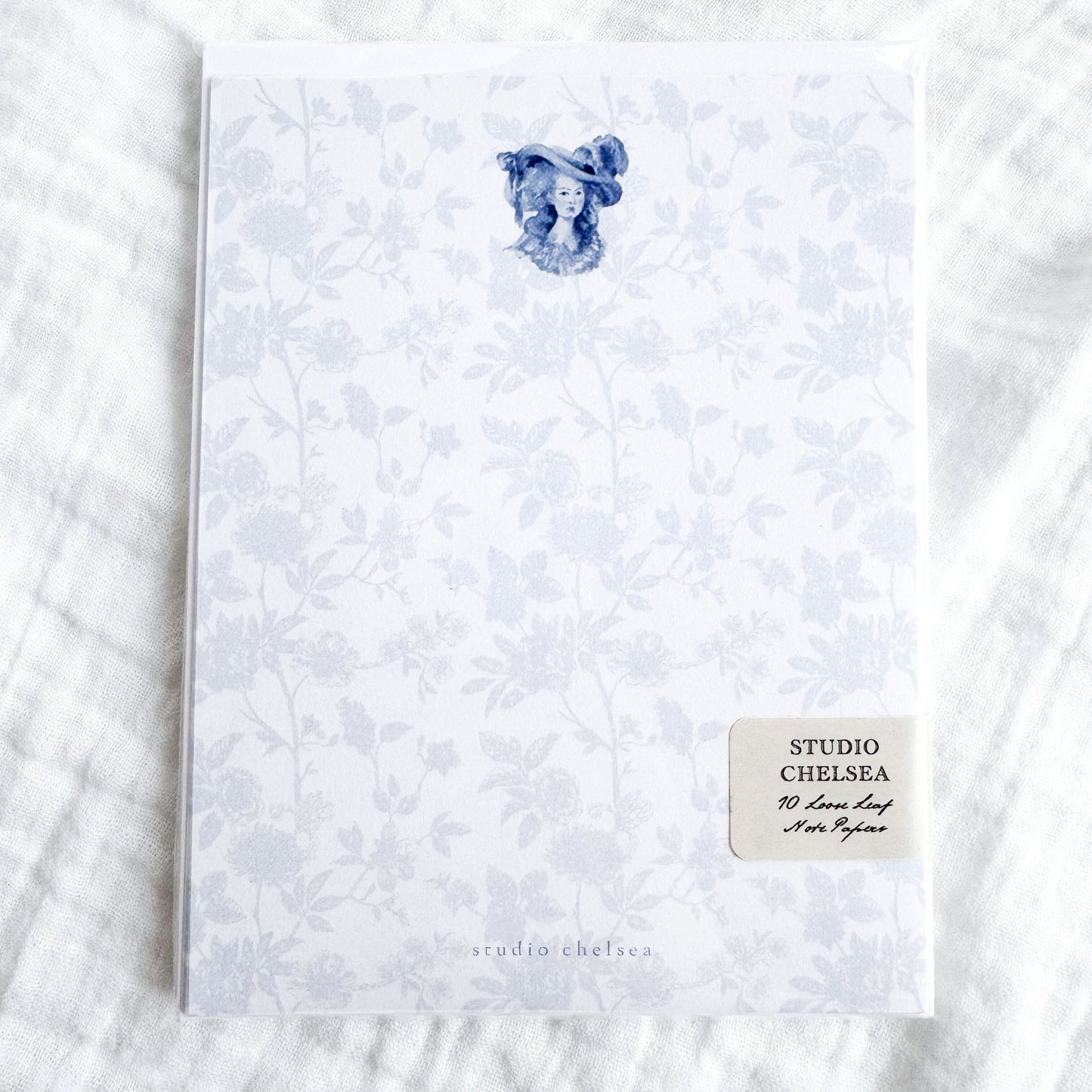 Toile French Lady | Loose Leaf Note Paper With Envelopes