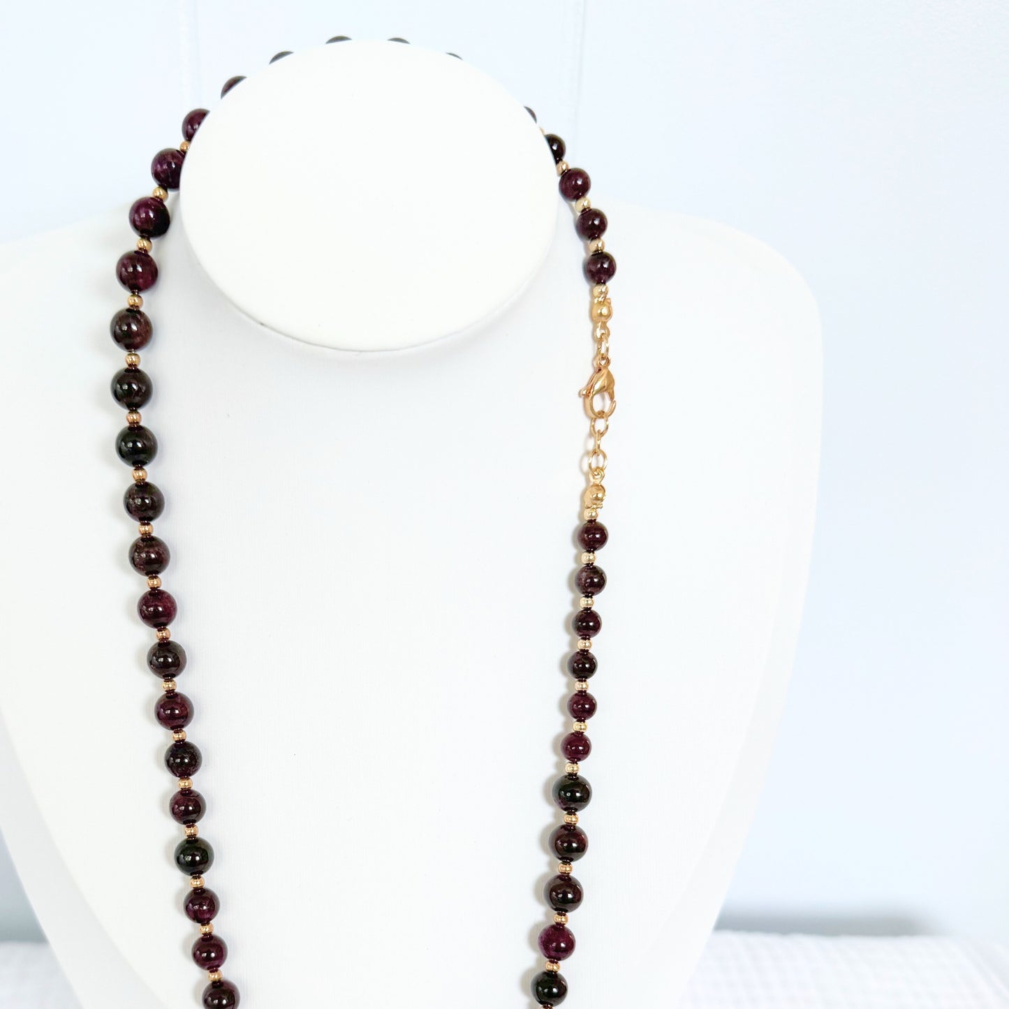 Garnet Gemstone Necklace | Gold