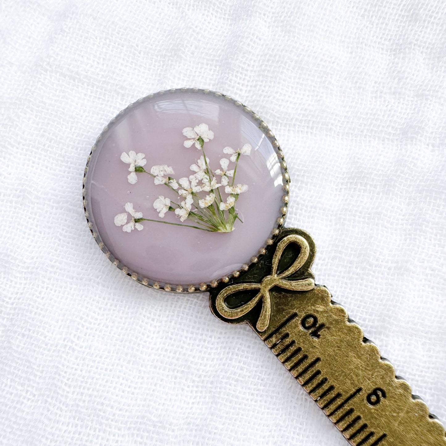 Georgiana Pressed Flower Bookmark | Bronze