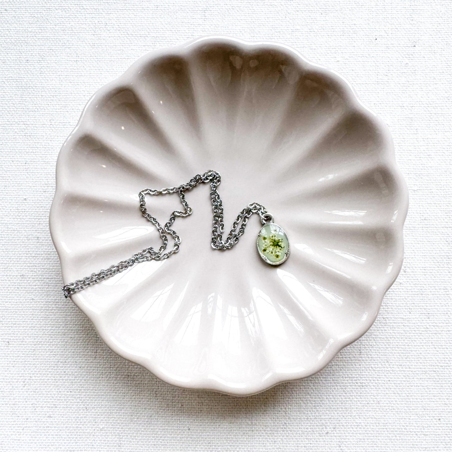 Heidi Pressed Flower Necklace | Silver