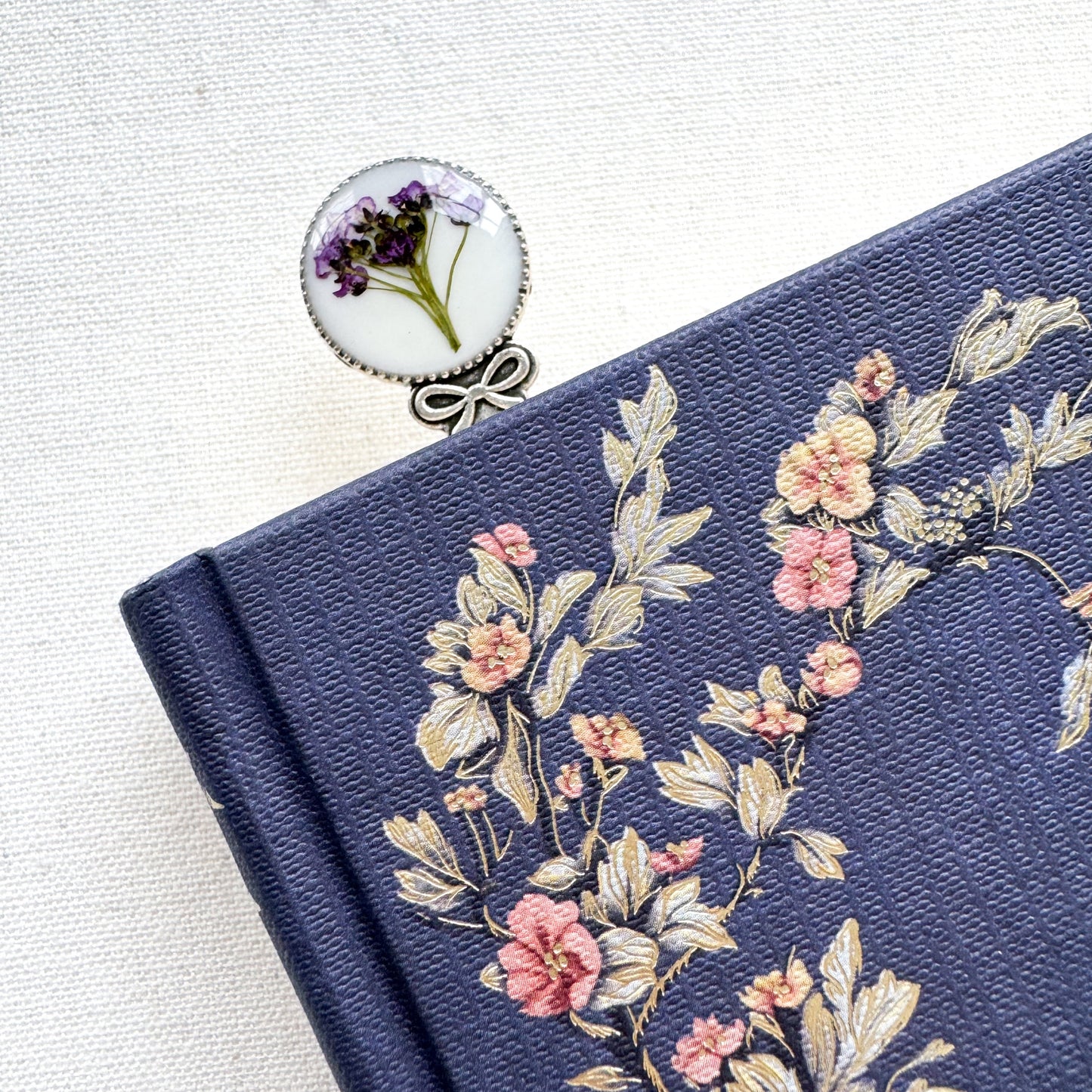 Jane Pressed Flower Bookmark | Silver