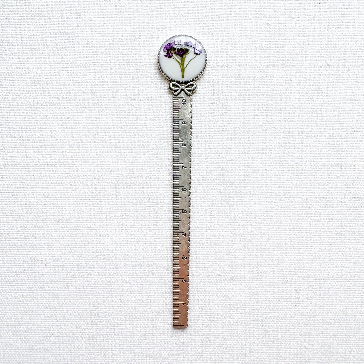 Jane Pressed Flower Bookmark | Silver
