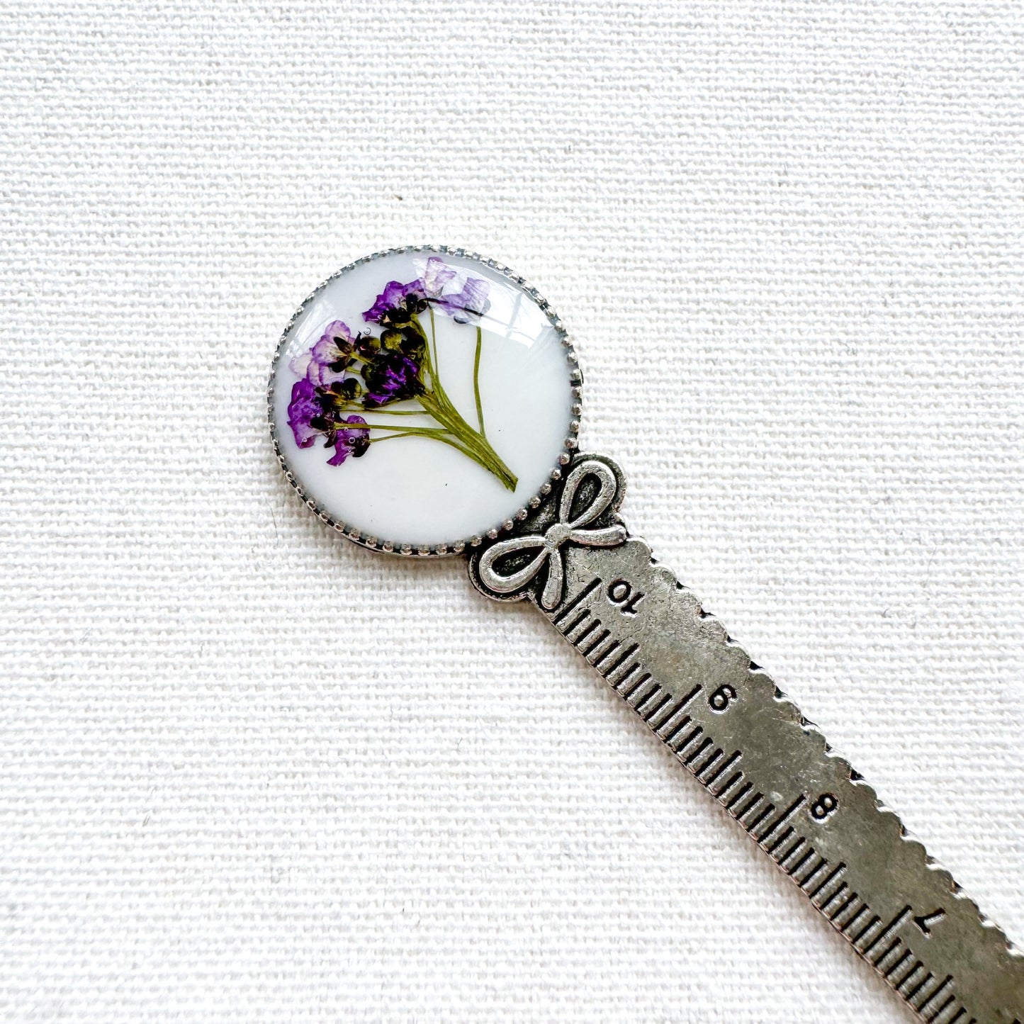 Jane Pressed Flower Bookmark | Silver