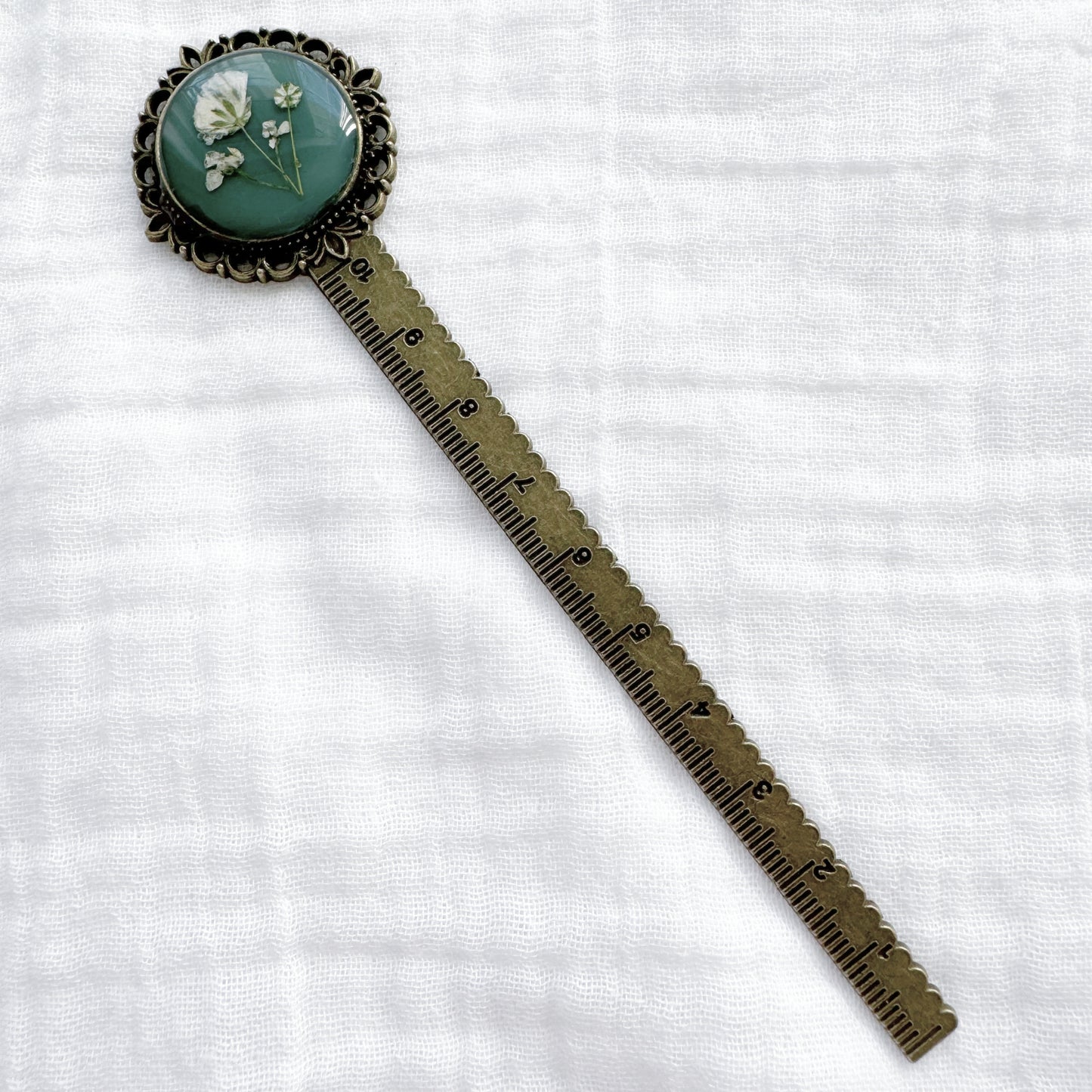 Karina Pressed Flower Bookmark | Bronze