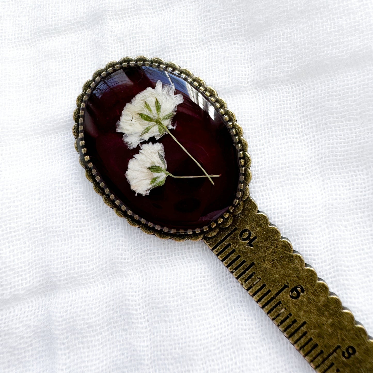Lorraine Pressed Flower Bookmark | Bronze