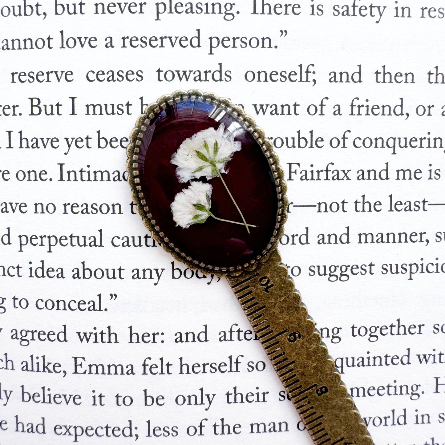 Lorraine Pressed Flower Bookmark | Bronze
