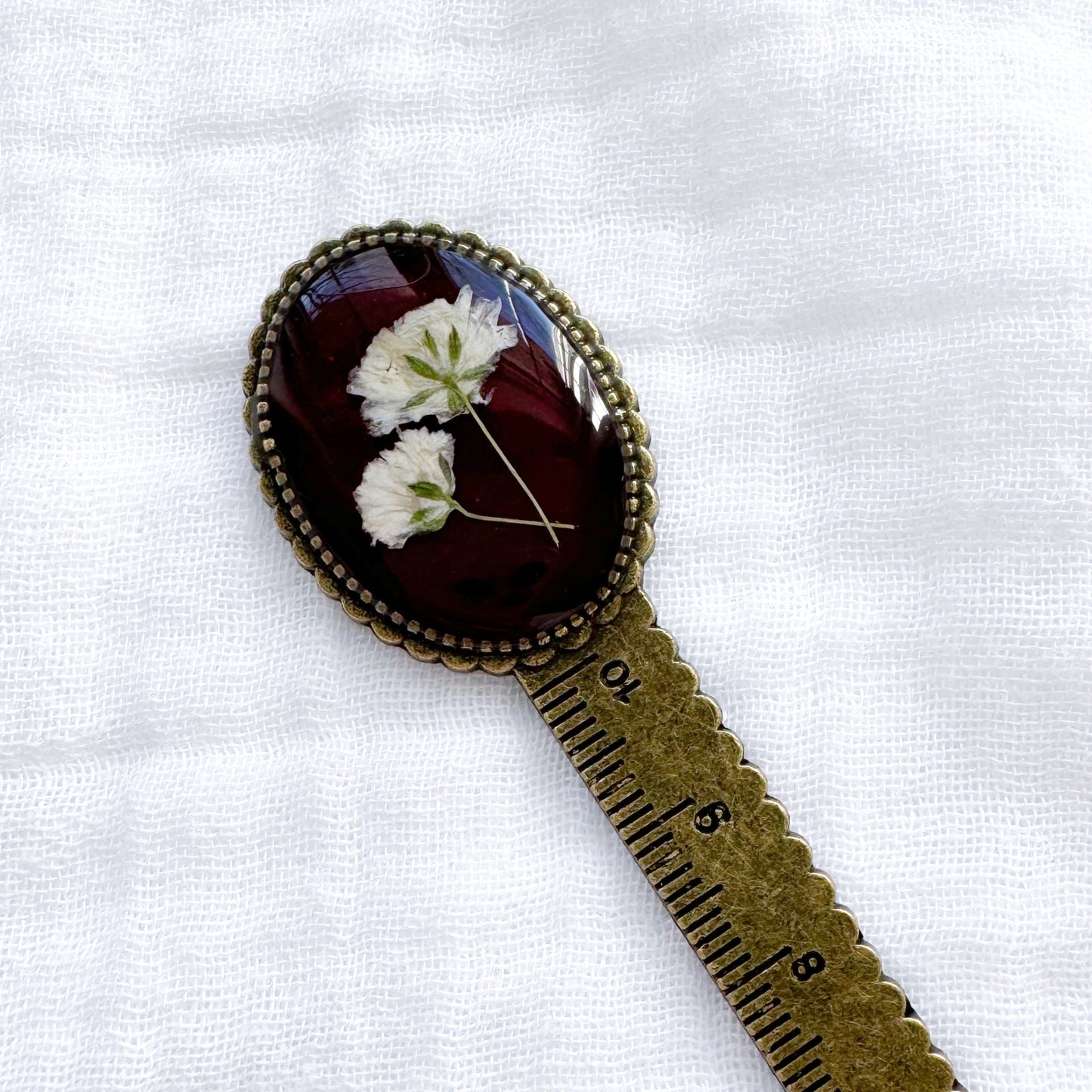 Lorraine Pressed Flower Bookmark | Bronze