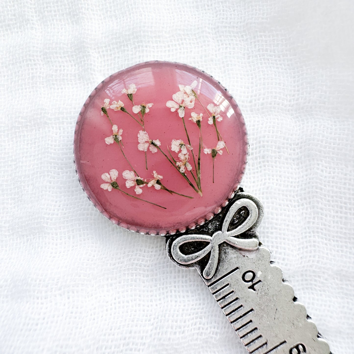 Marianne Pressed Flower Bookmark | Silver