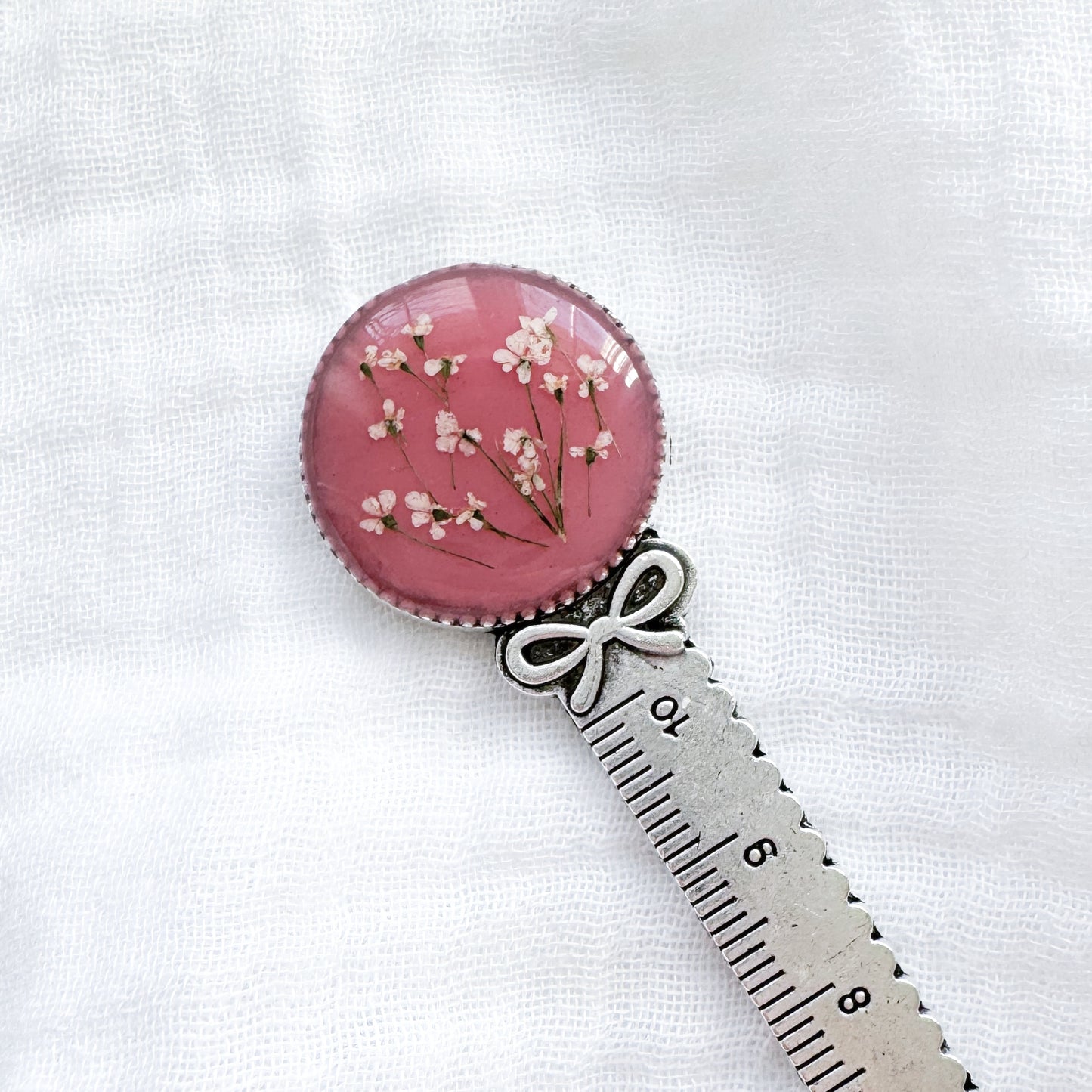 Marianne Pressed Flower Bookmark | Silver