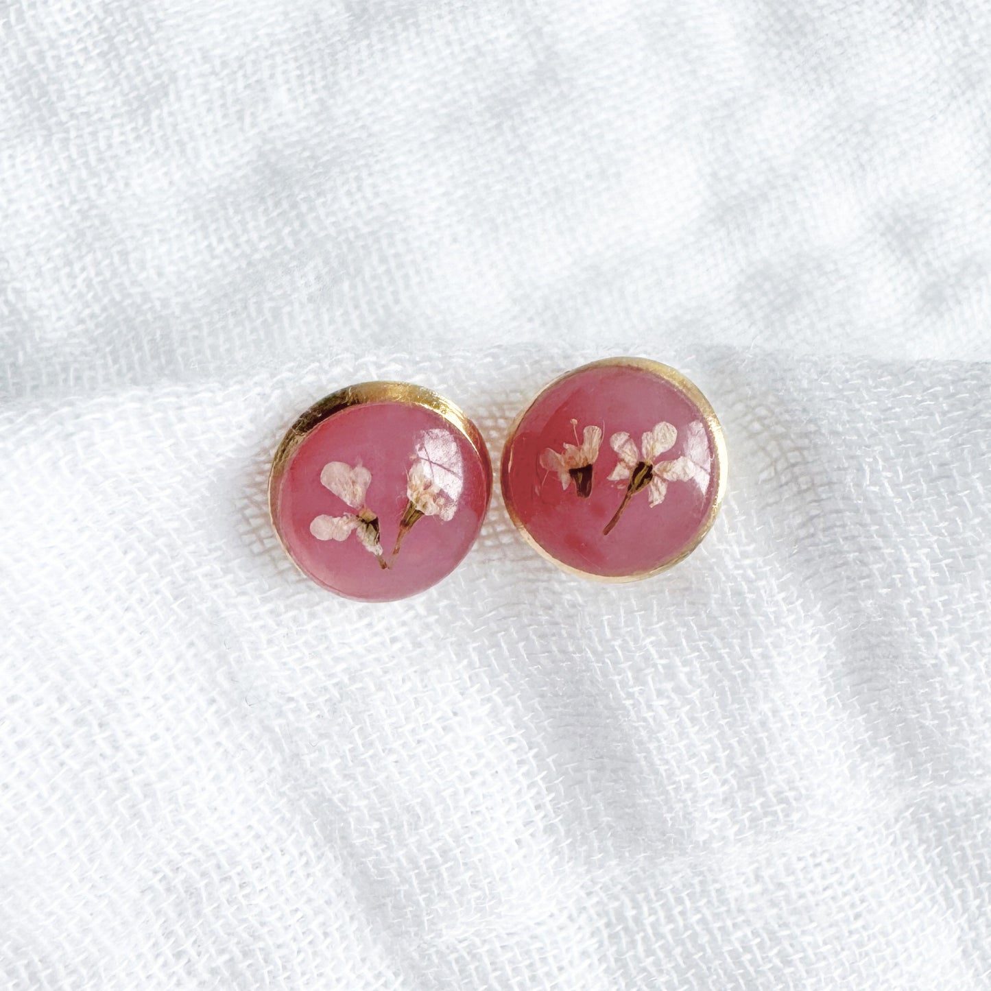 Marianne Pressed Flower Earrings | Gold