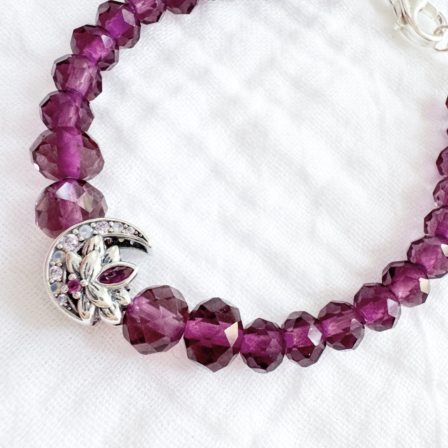 Moonlight Lotus Bracelet | Silver