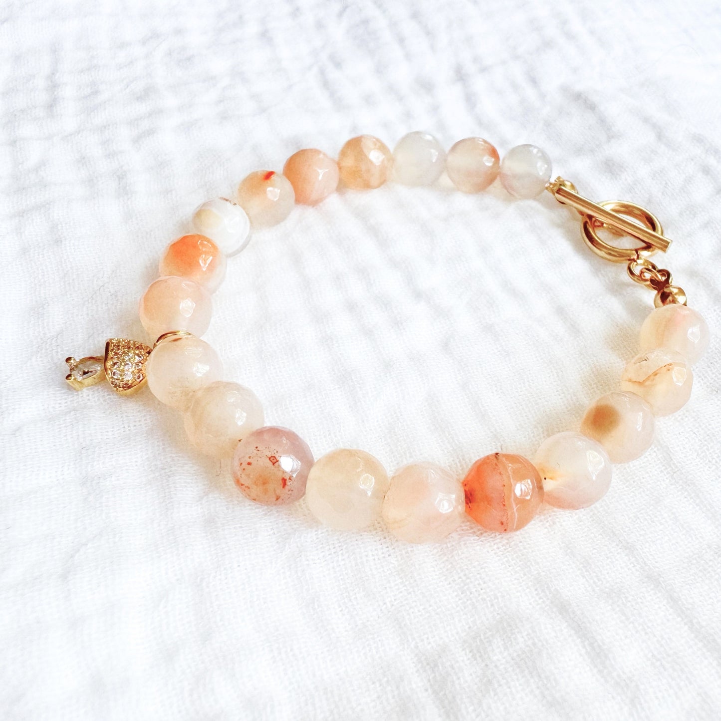Mushroom Gemstone Bracelet | Gold