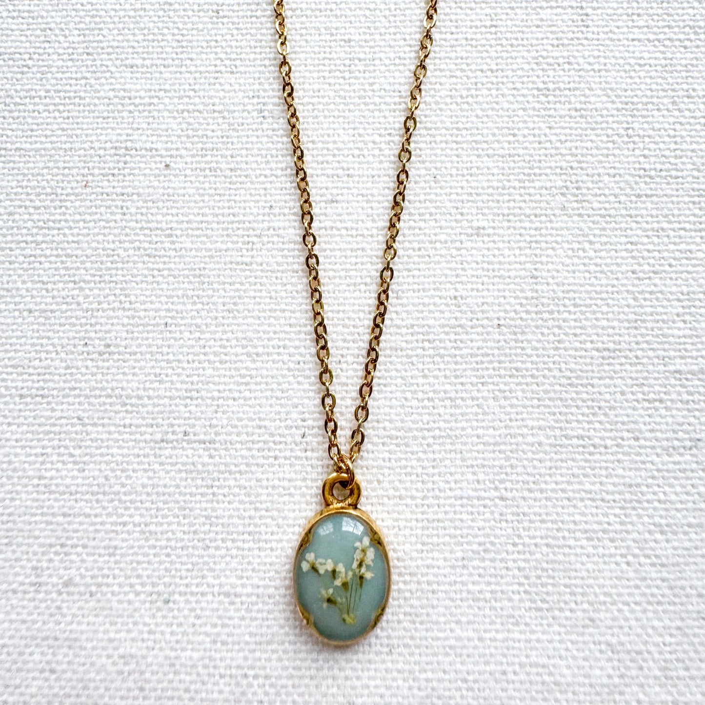 Ophelia Pressed Flower Necklace | Gold