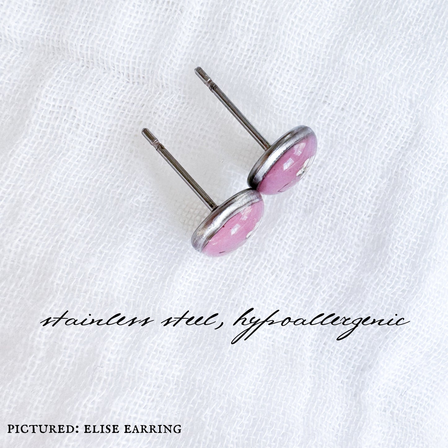 Bonnie Pressed Flower Earrings | Silver