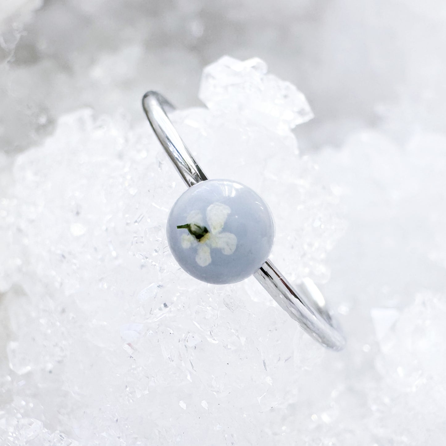 Raechelle Pressed Flower Ring | Silver