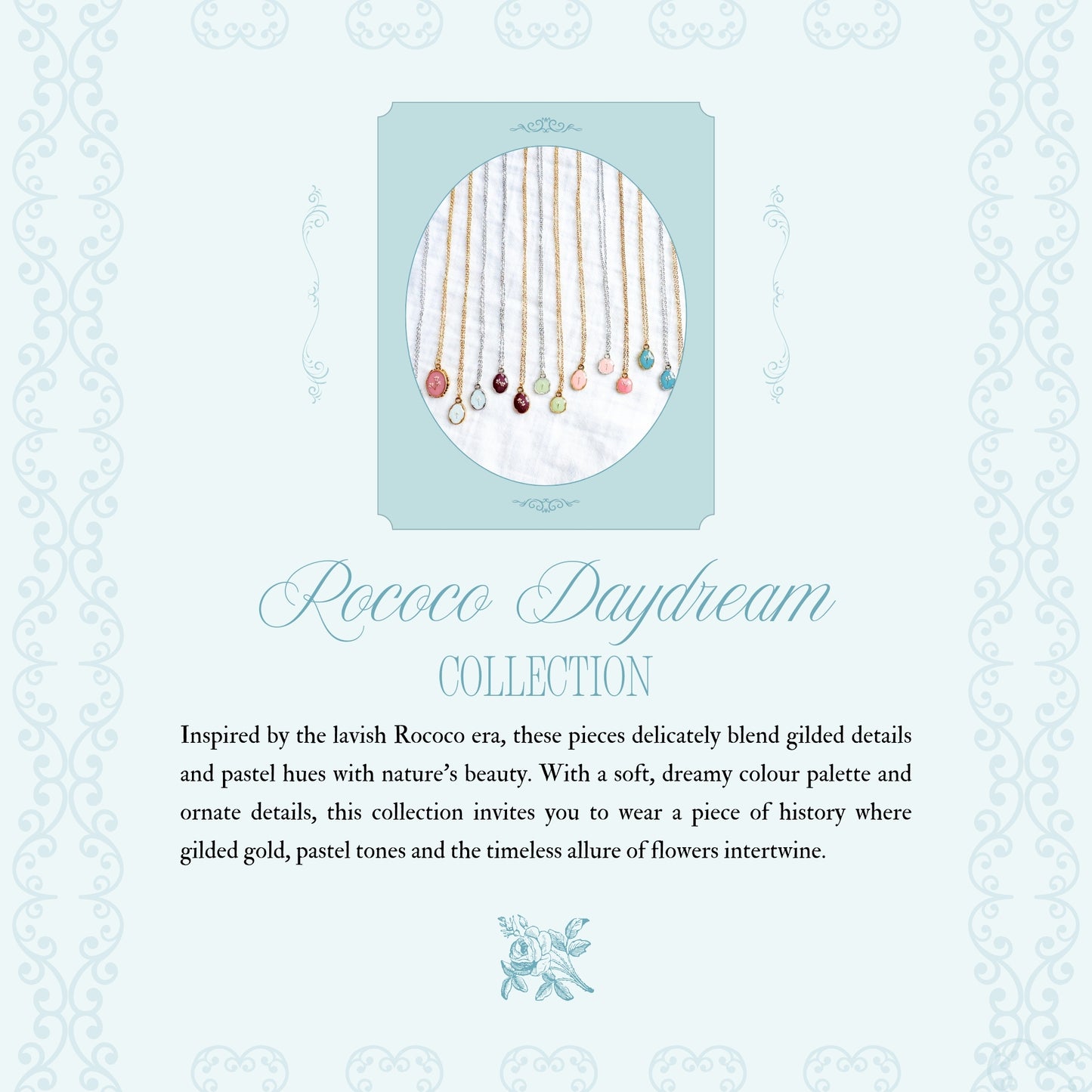 Joanne Mini Frame Pressed Flower Necklace | Gold