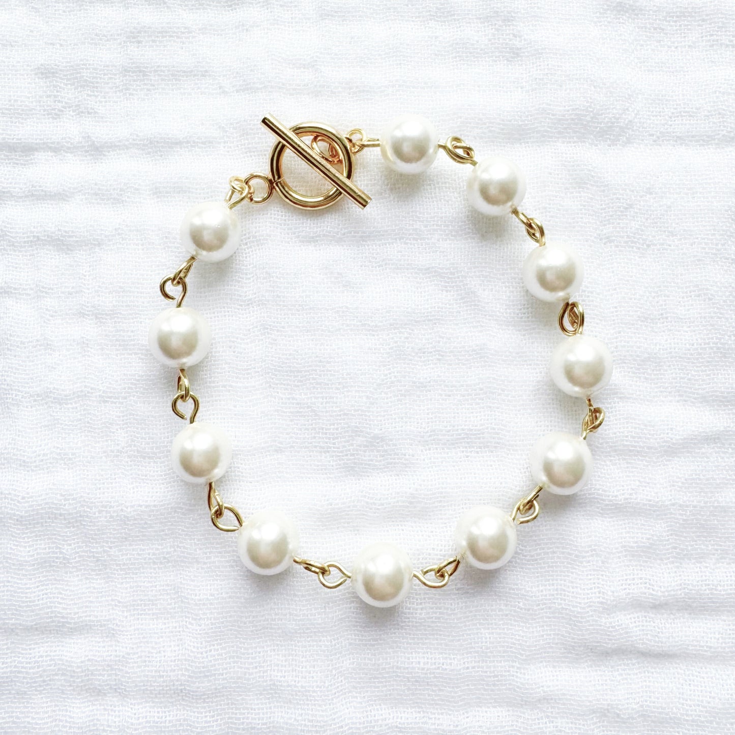 Shell Pearl Bracelet | Gold
