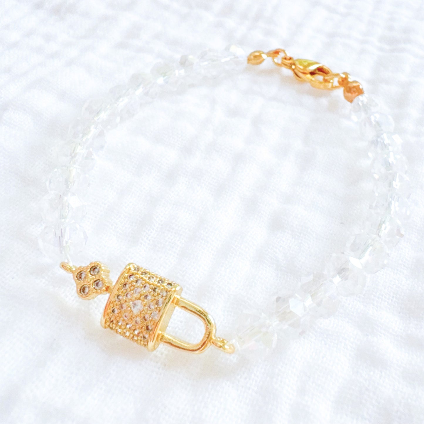 Showgirl Sparkle Lock Bracelet | Gold