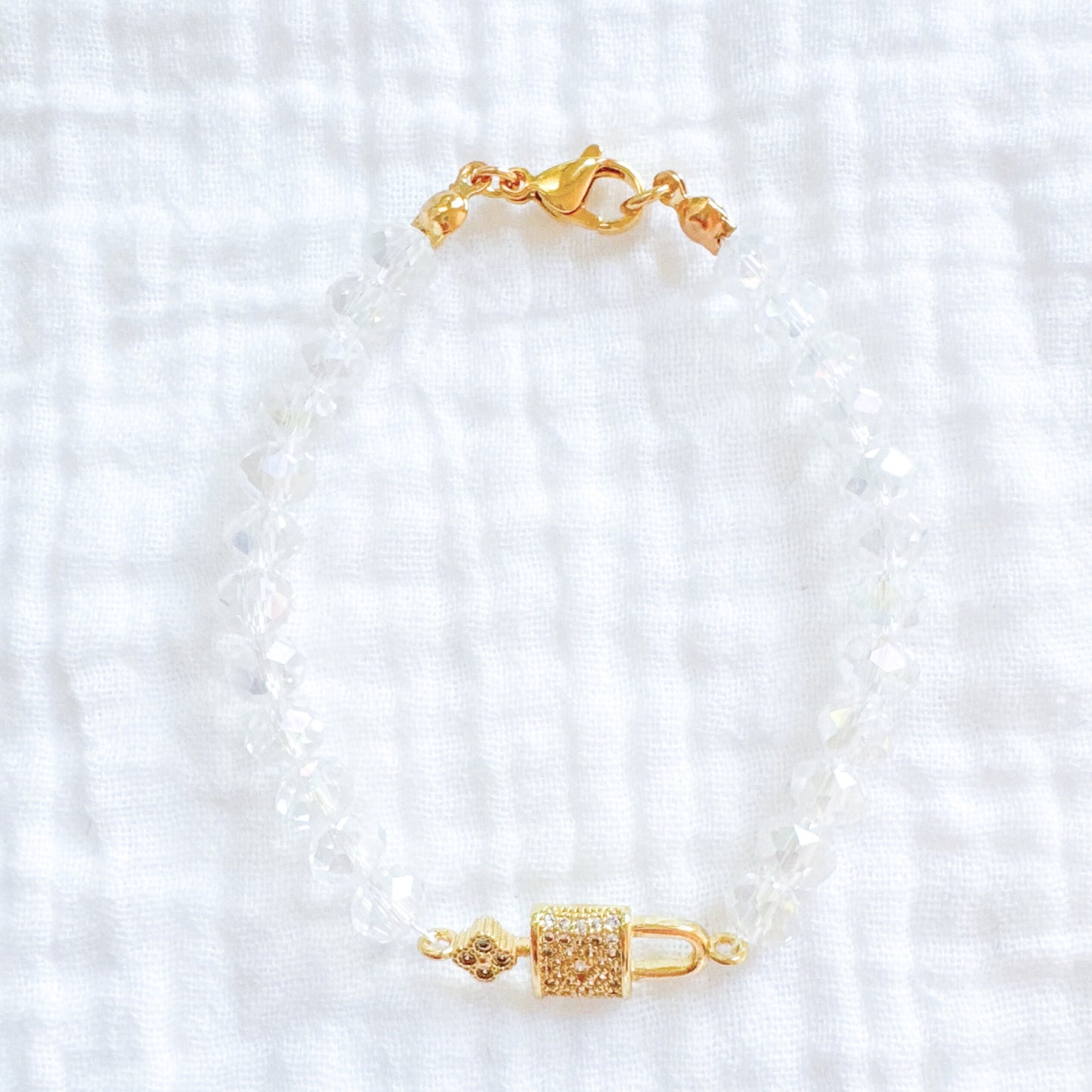 Showgirl Sparkle Lock Bracelet | Gold