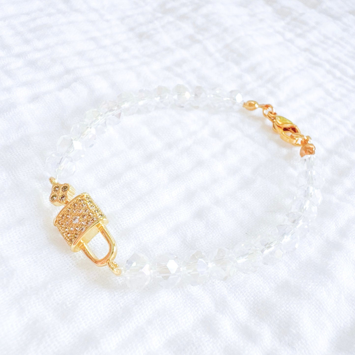 Showgirl Sparkle Lock Bracelet | Gold