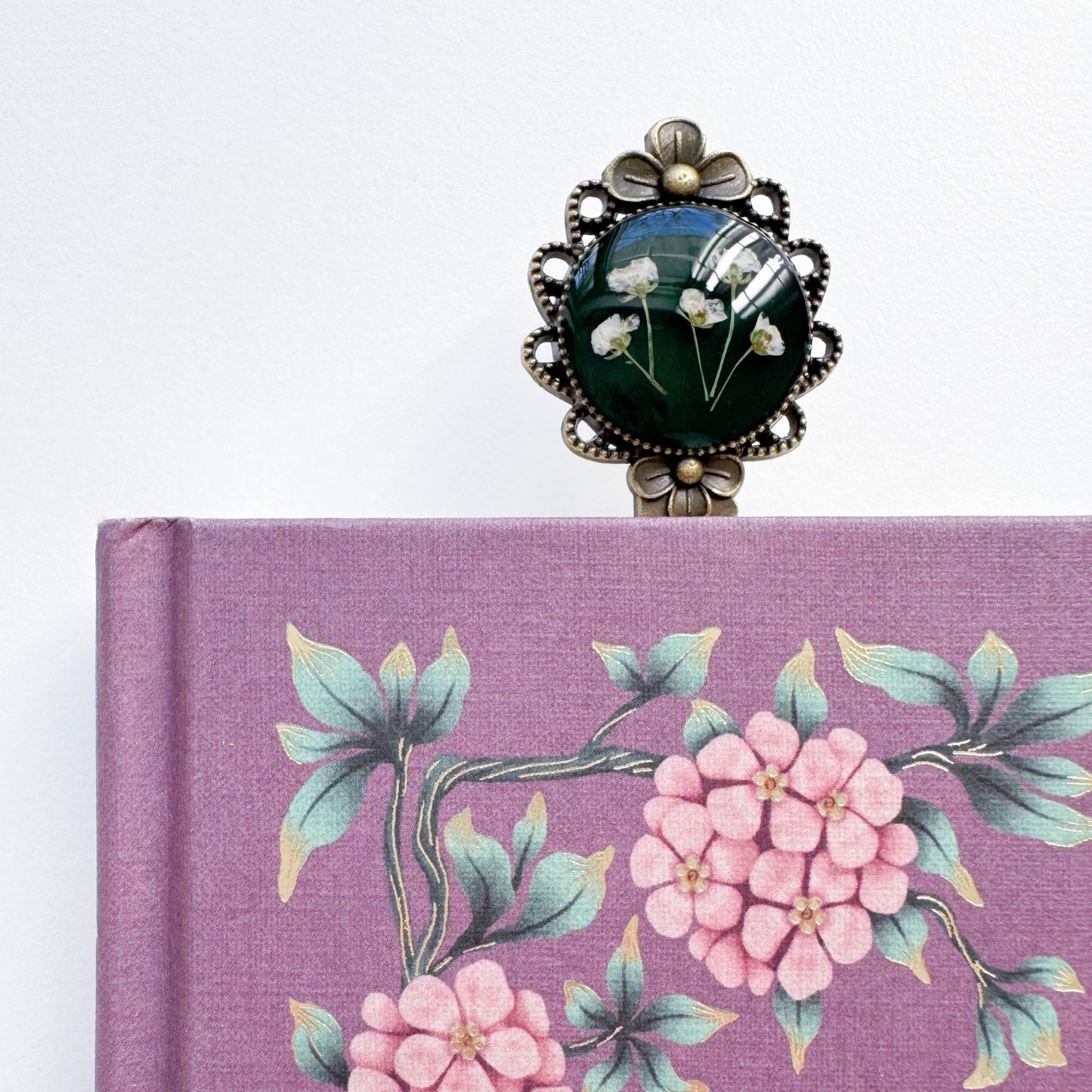 Sylvie Pressed Flower Bookmark | Bronze