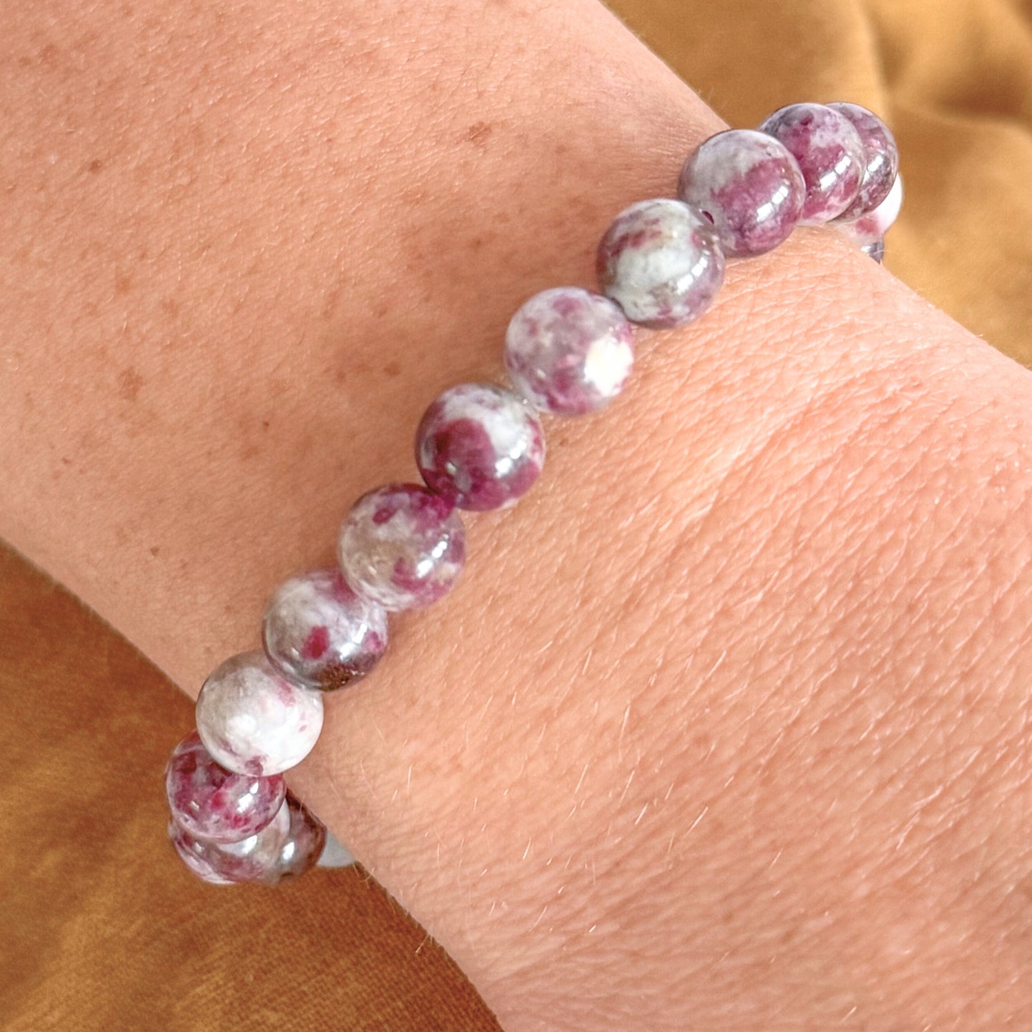 Pink Tourmaline Gemstone Bracelet