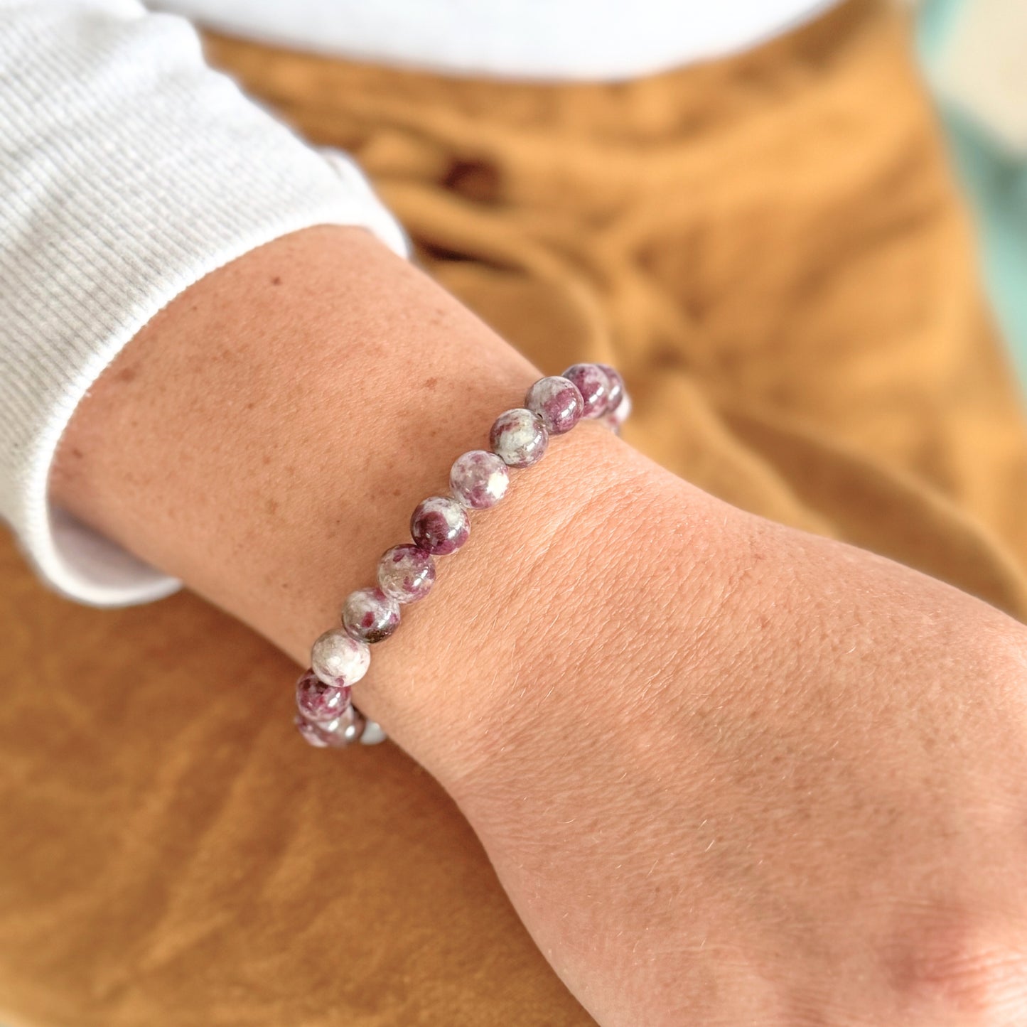 Pink Tourmaline Gemstone Bracelet