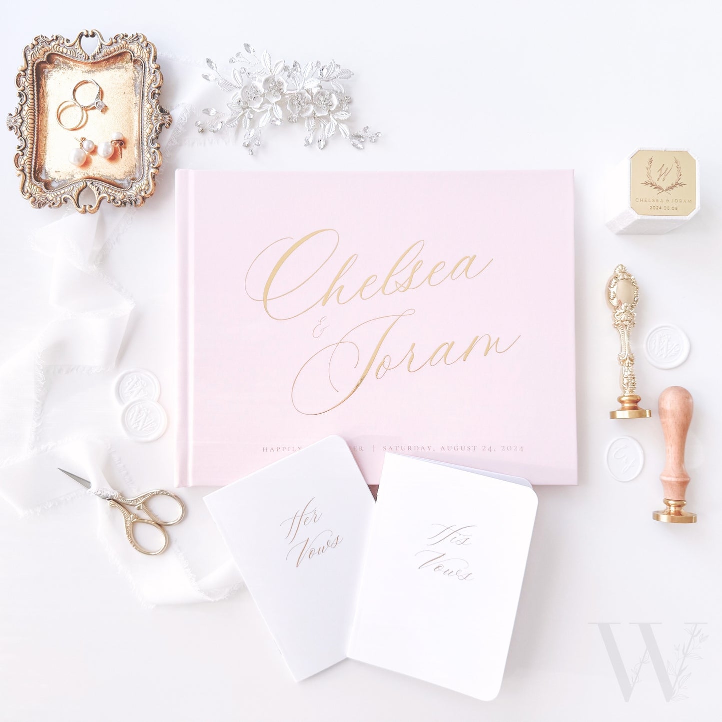 Wedding Guest Book | Custom Foil Embossed Guestbook
