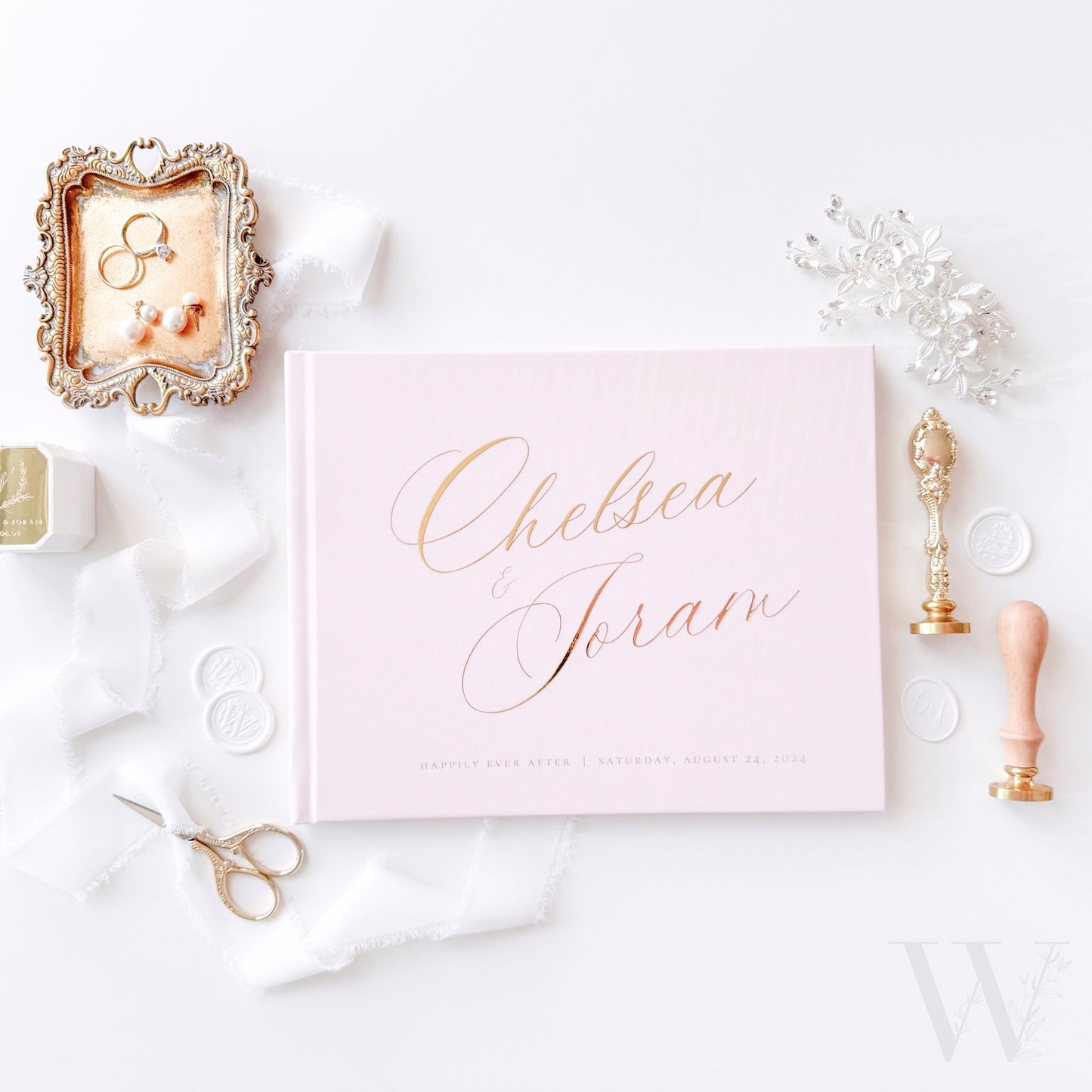 Wedding Guest Book | Custom Foil Embossed Guestbook