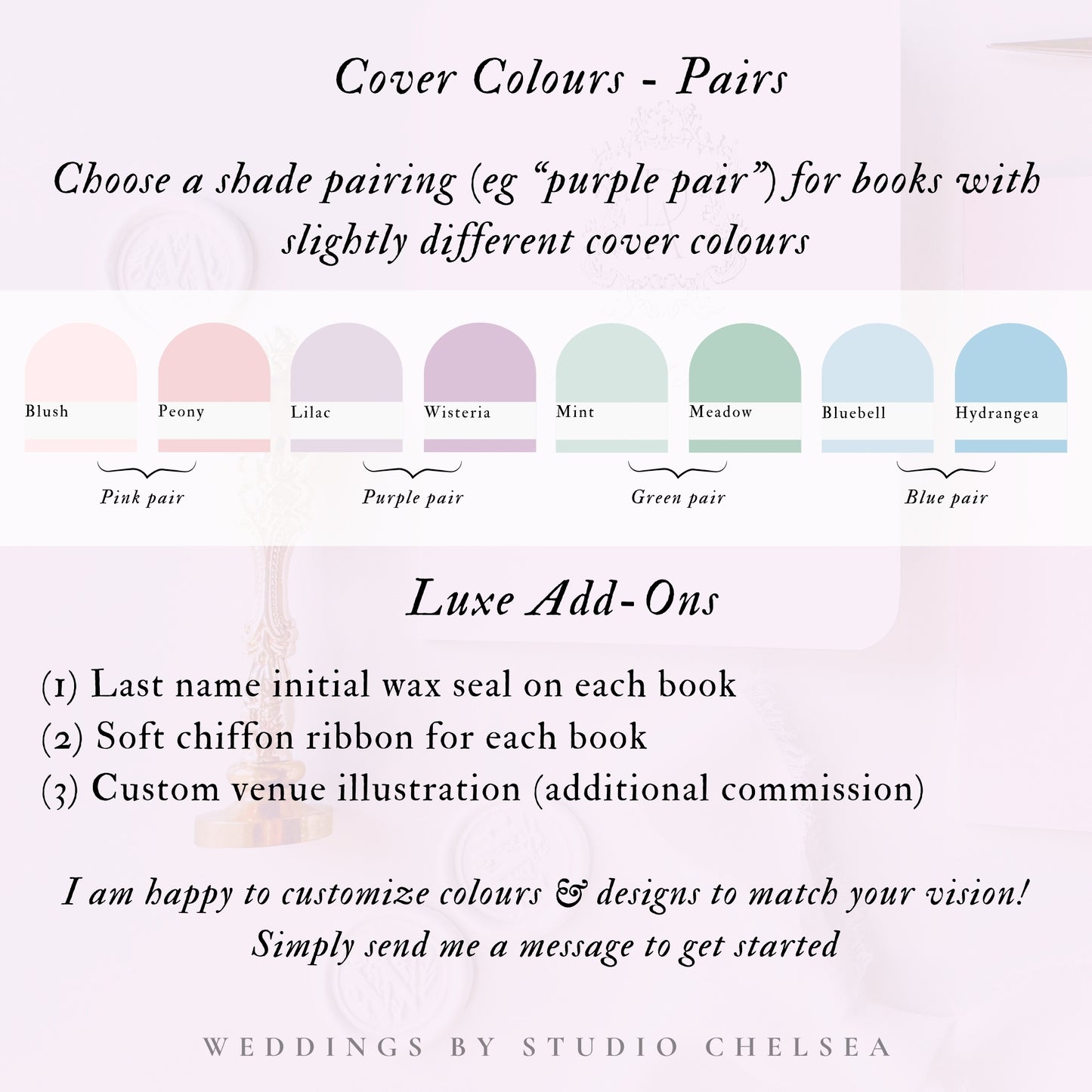 Wedding Vow Books | Custom Laurel Wreath