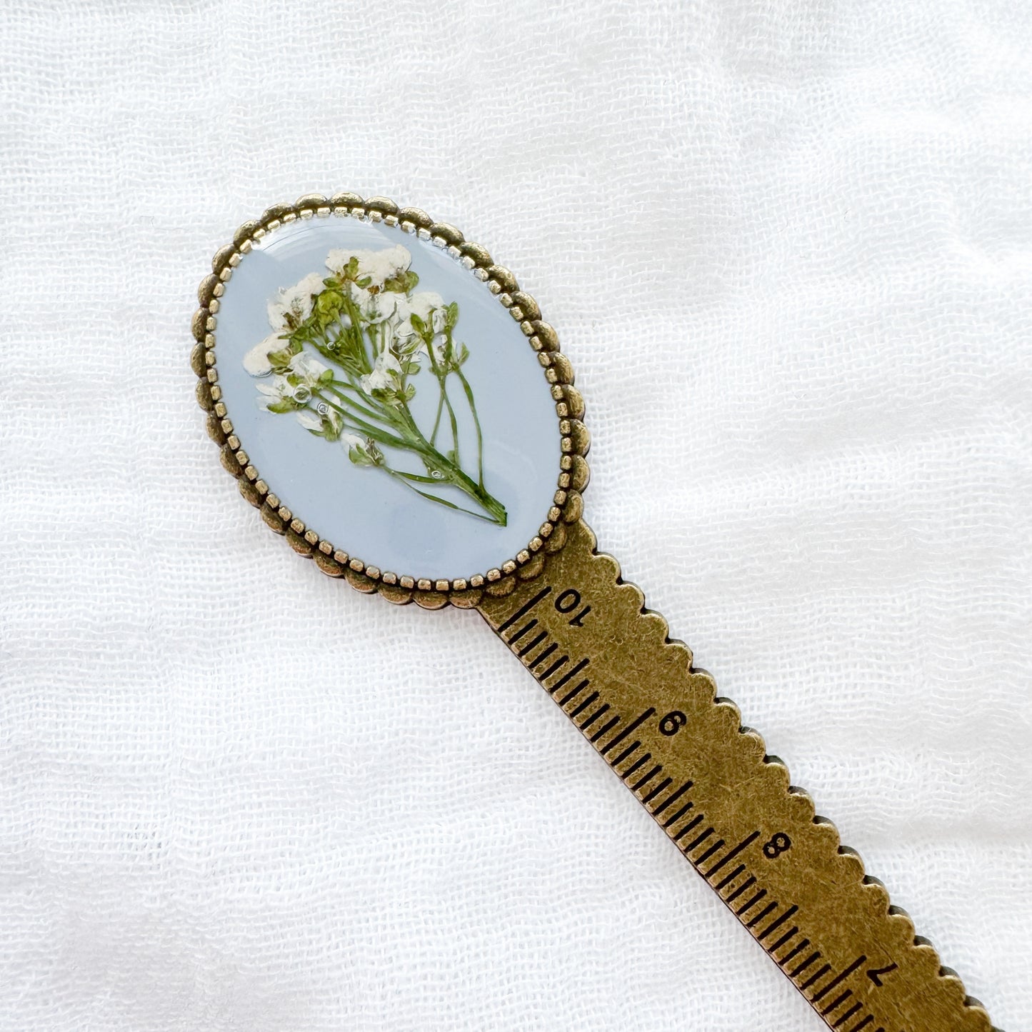 Monique Pressed Flower Bookmark | Bronze