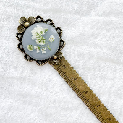 Eugénie Pressed Flower Bookmark | Silver or Bronze