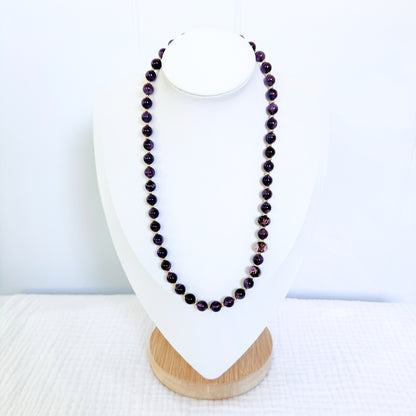 Amethyst Gemstone Necklace | Gold