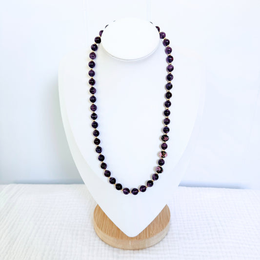 Amethyst Gemstone Necklace | Gold