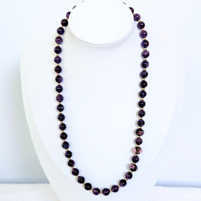 Amethyst Gemstone Necklace | Gold