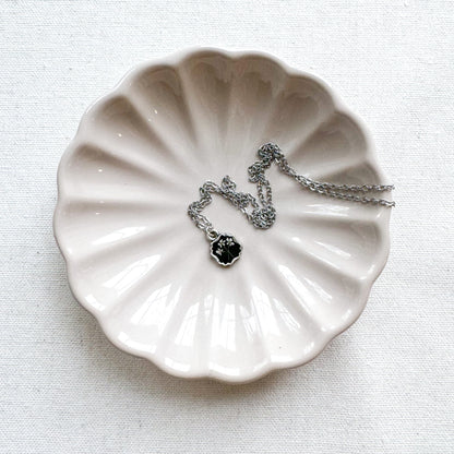 Anne Pressed Flower Necklace | Silver