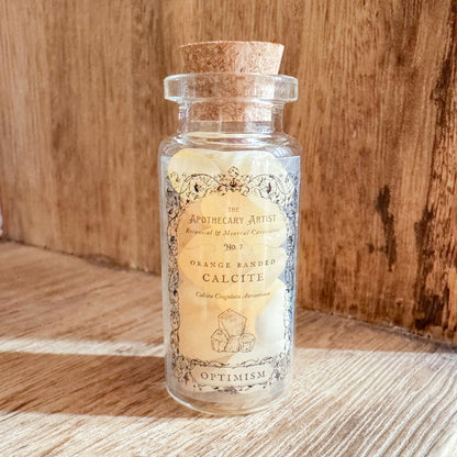Apothecary Gemstone Jar - Orange Banded Calcite
