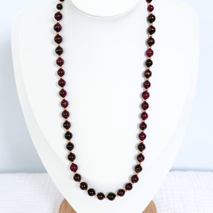 Garnet Gemstone Necklace | Gold