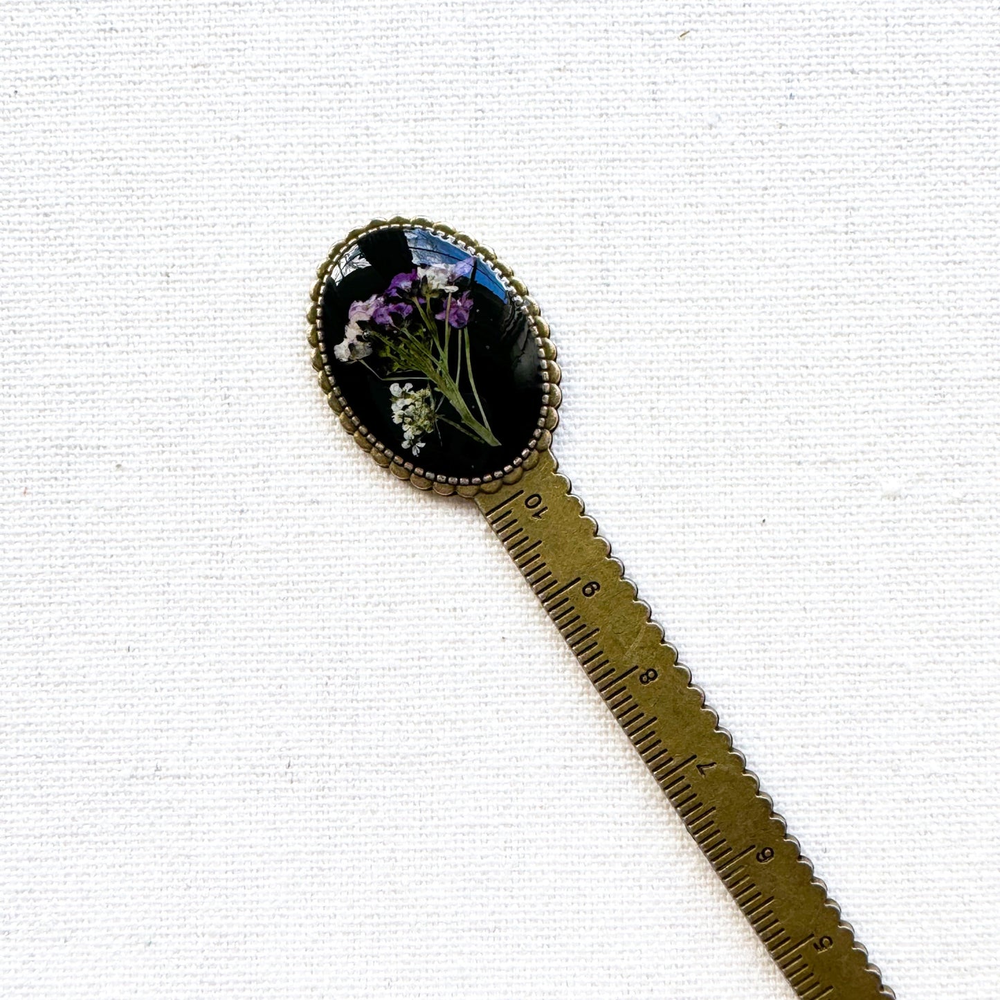 Bella Pressed Flower Bookmark | Bronze