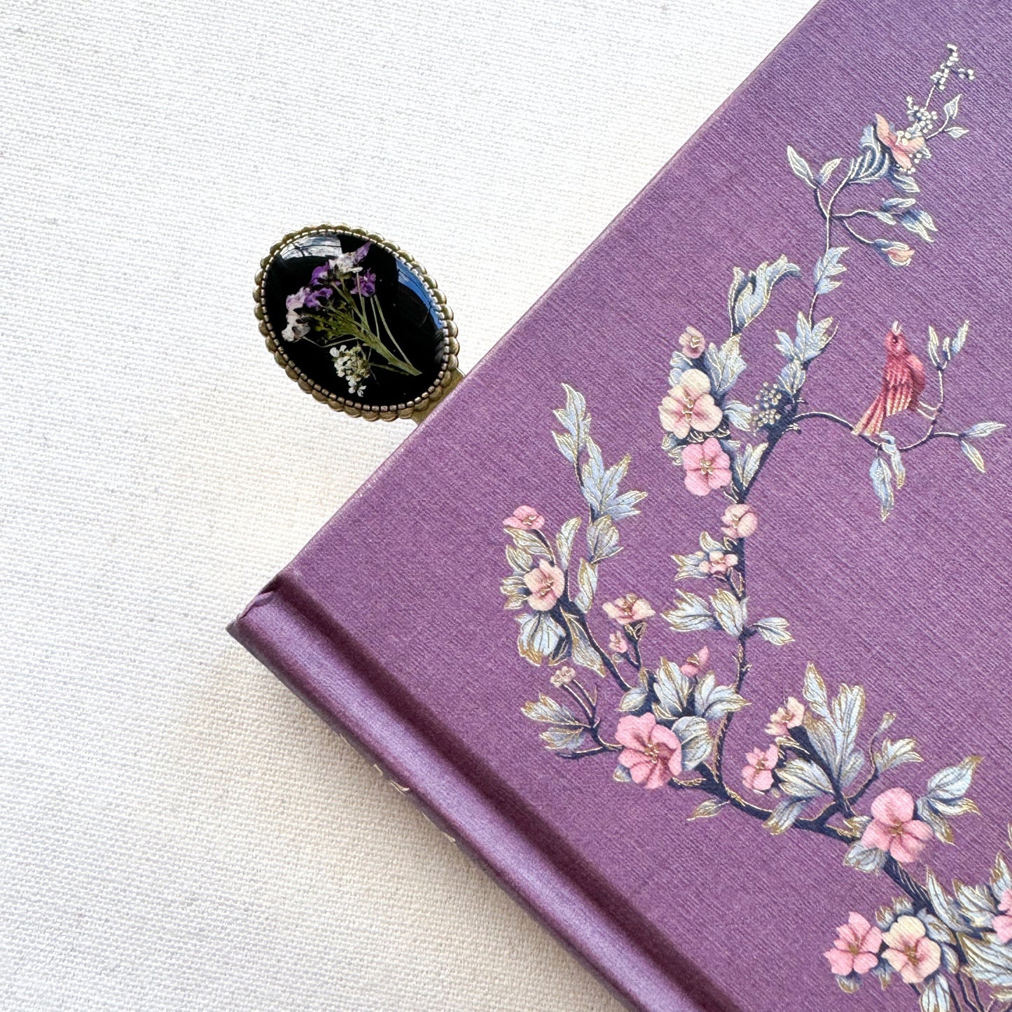 Bella Pressed Flower Bookmark | Bronze