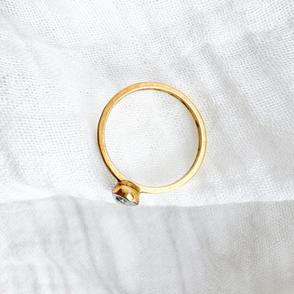 *Custom* Something Blue Pressed Flower Ring | Gold or Silver