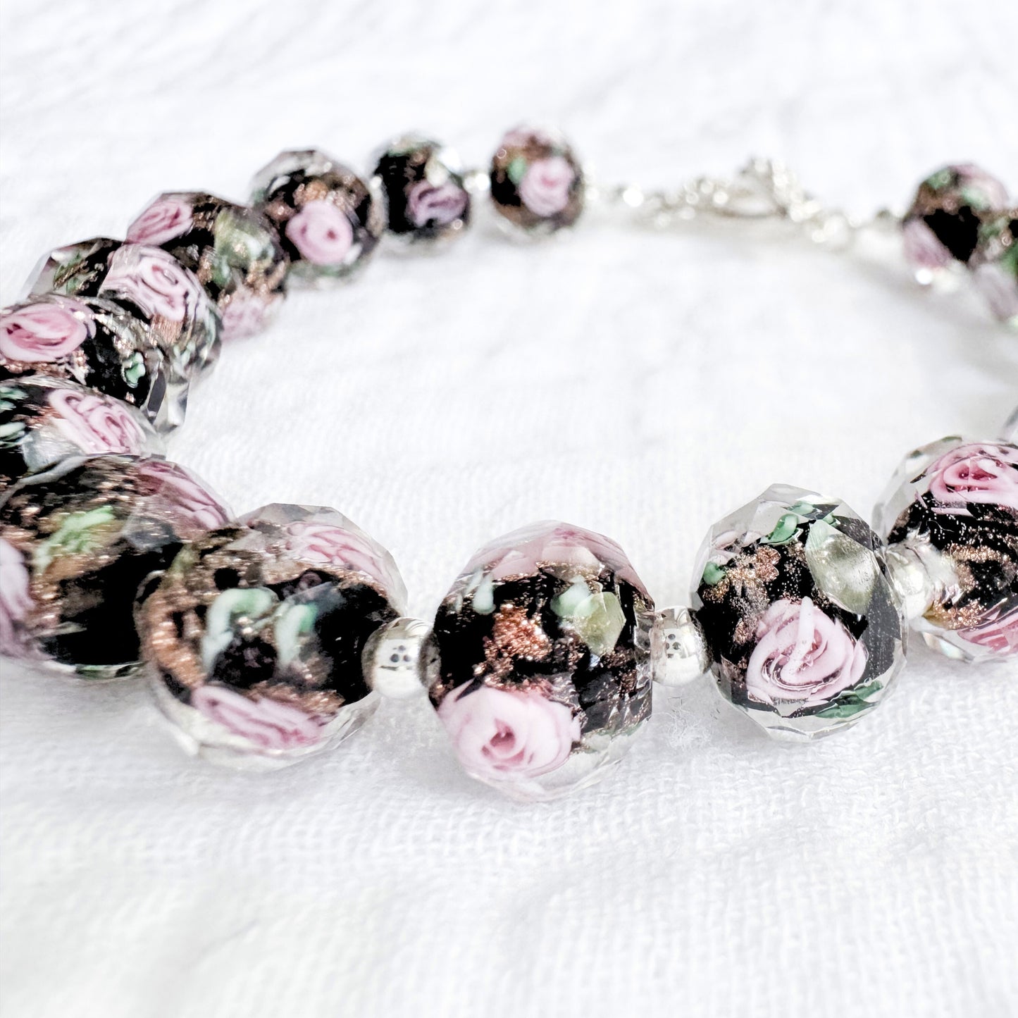 Midnight Rose Bracelet | Silver