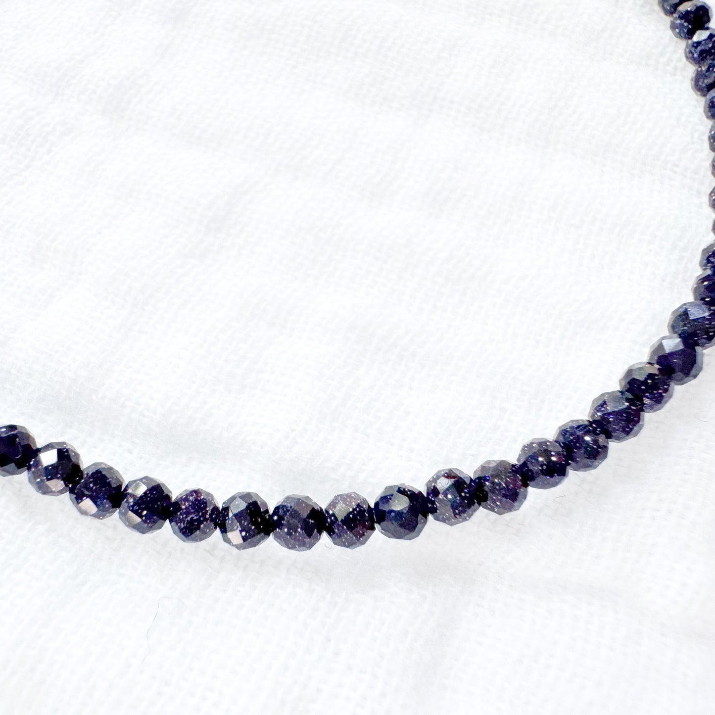 Blue Sandstone Stacking Bracelet | Silver